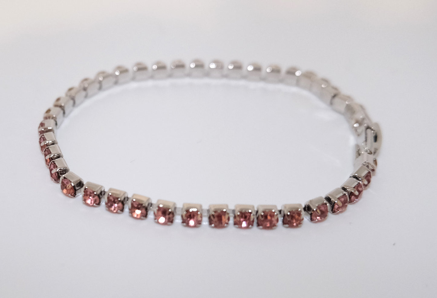 Rose Edition Tennis Bracelet – Soft Sparkle, Modern Grace