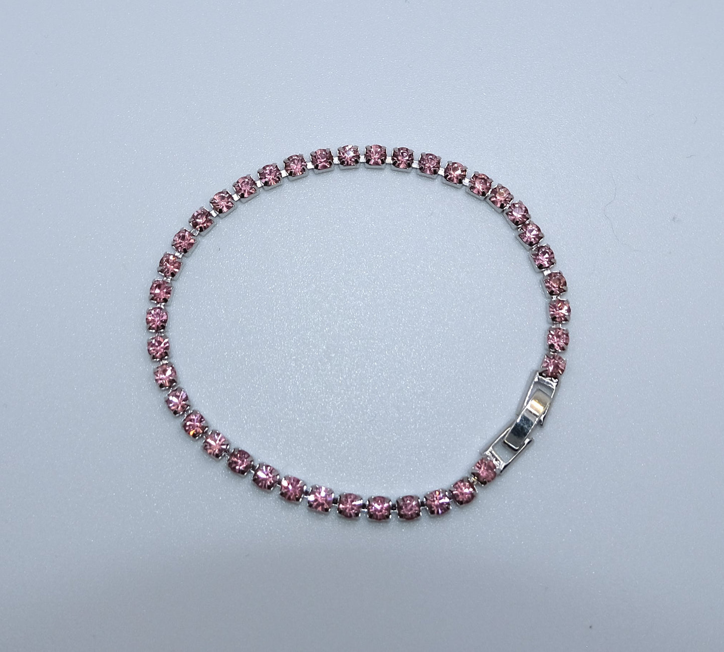Rose Edition Tennis Bracelet – Soft Sparkle, Modern Grace