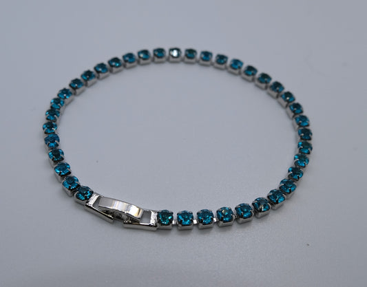 Aqua Blue Tennis Bracelet – Vibrant Sparkle, Timeless Style